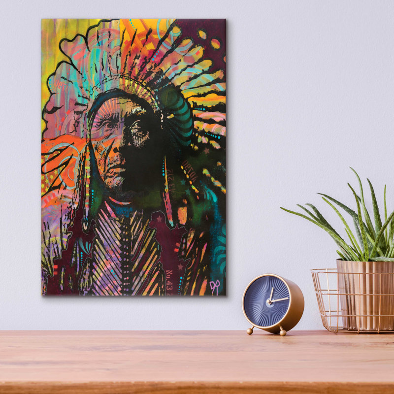 «Native American IV» par Dean Russo, H 16 po x l 12 po x P 0,13 po