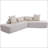 Modern 4-Seater Sectional Couch with four pillows-1415024654