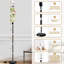  Lampe sur pied de 68,5 po avec ampoule à DEL à motif floral rétro en forme de fleur de printemps avec abat-jour en lin