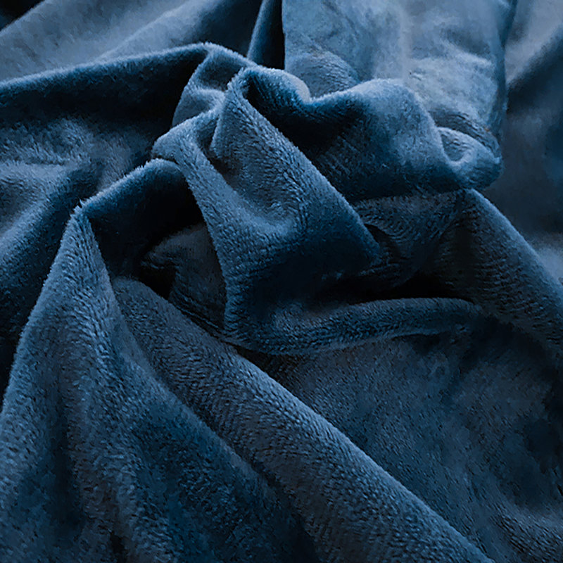 LISSTHER American Solid Color Duvet Cover Bedding Set, Sapphire Blue