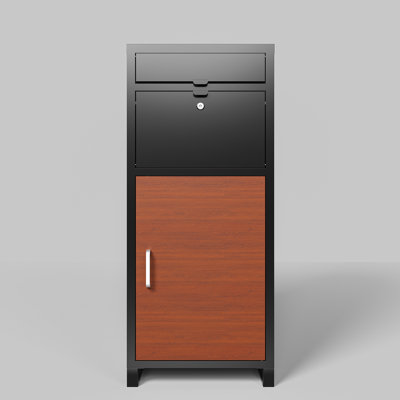 Floor Standing Parcel Container - And With Large Storage Capacity Outdoor Bin Theft- Lock