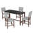 Space-saving Mid-century Modern Dining Set, Rubber Wood, Ideal For Compact Spaces