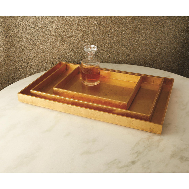 MDF Tray, 2.25" H x 18" D x 18" D, Luxe Gold