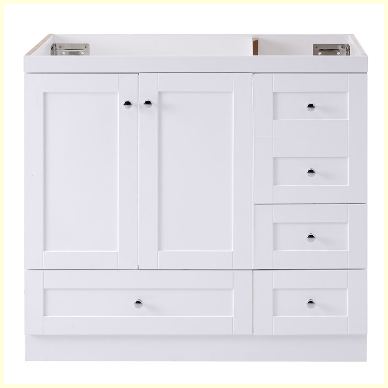 Armoire de salle de bain moderne autoportante avec portes Modern, Blanc