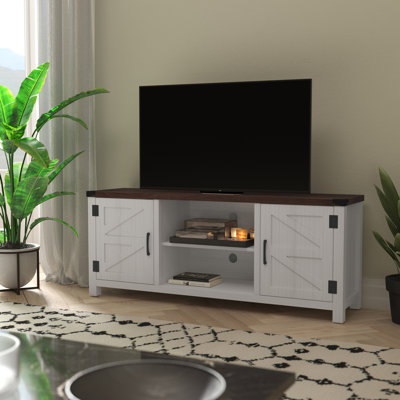 Leslian Engineered Wood Barn Door TV Stand for up to 65" TVs by Gracie Oaks