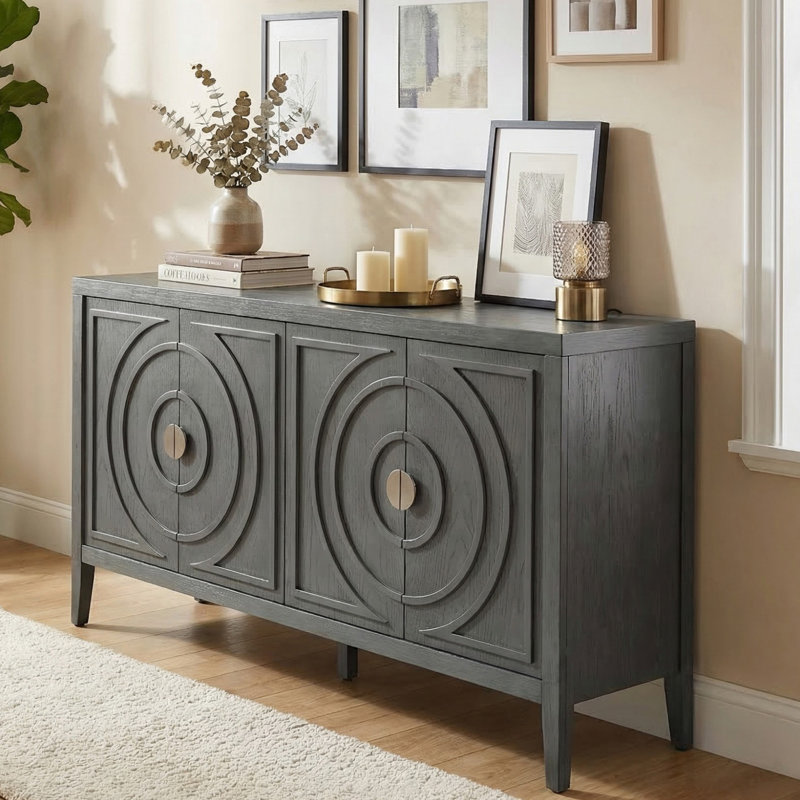Console de 60 po pour le couloir, Gris