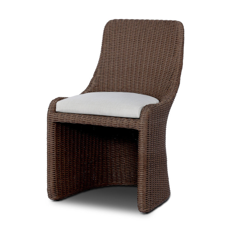 Blaire Outdoor Dining Chair-Arashi Salt, Tanned Weave