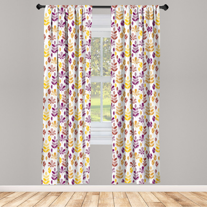 Paire de rideaux semi-transparents avec passe-tringle, 28 po x 95 po