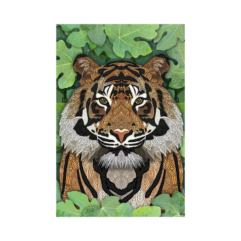 Jungle Tiger by Angelika Parker - Wrapped Canvas Print, 30.48cm H x 20.32cm W