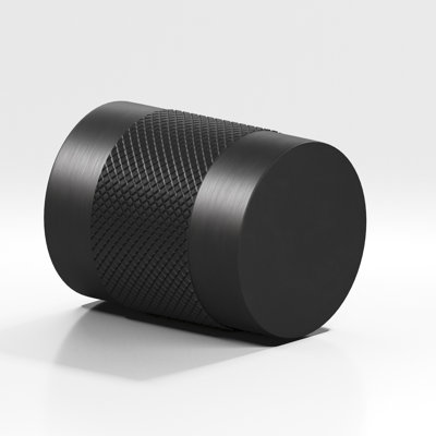 Round, Diamond-Knurled Cabinet Knob