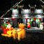 PMU Christmas - Décorations gonflables des Fêtes Père Noël 7 pi avec cadeaux traîneau (1 / paquet)