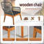 Ensemble de 2 chaises d'extérieur en bois d'acacia avec coussins
