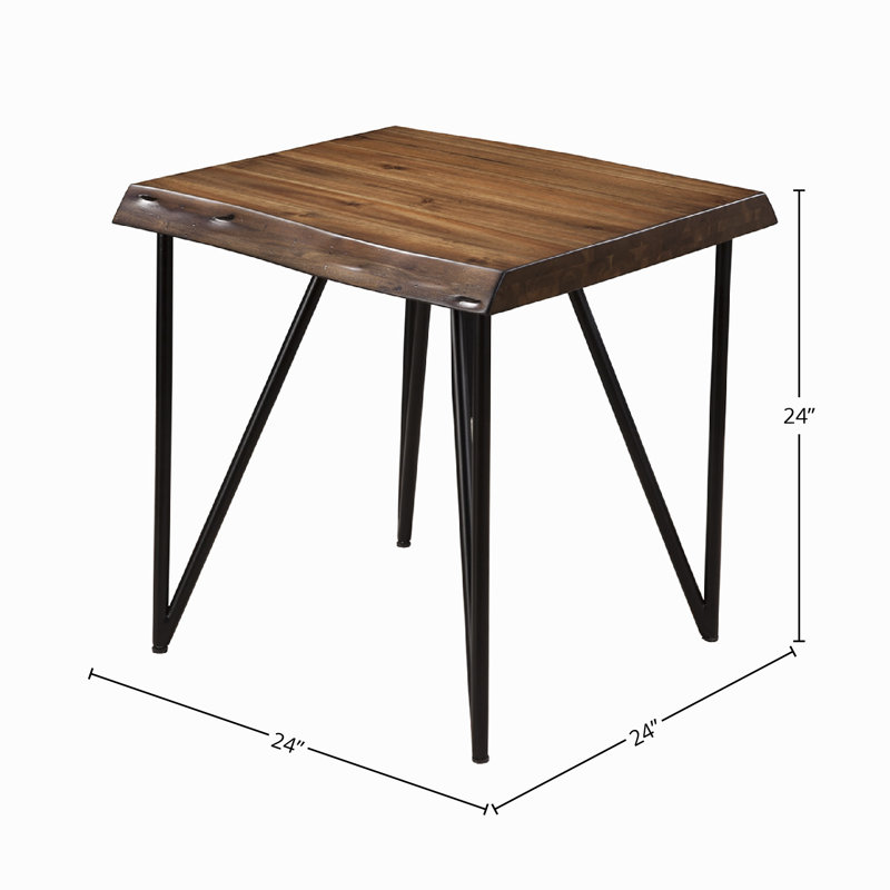 Table de bout / lampe, noyer clair
