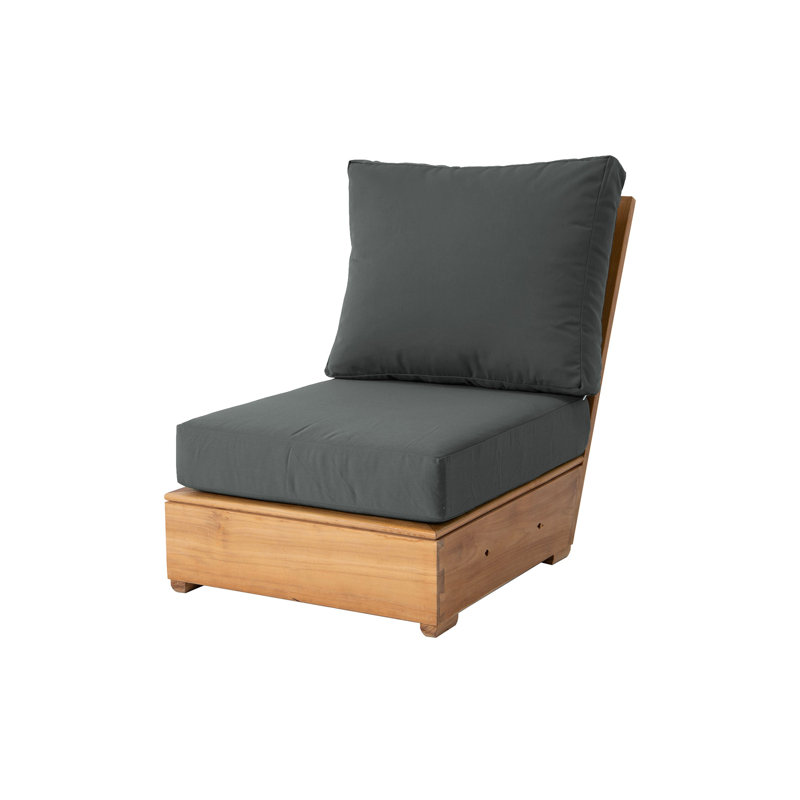 Arrihanna Outdoor Teak Lounge Chair, Coal