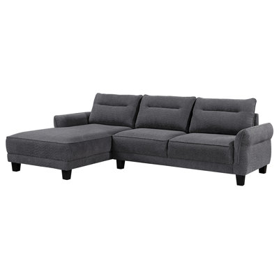 Verona Grey Loose Back Sectional Sofa