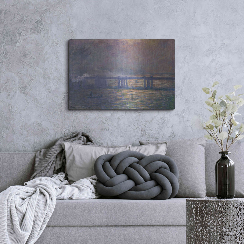 «Charing Cross Bridge» par Claude Monet, H 24 po x l 36 po