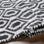 Tissé à la main et recyclé à plat P.E.T. Tapis blanc / noir-236279218