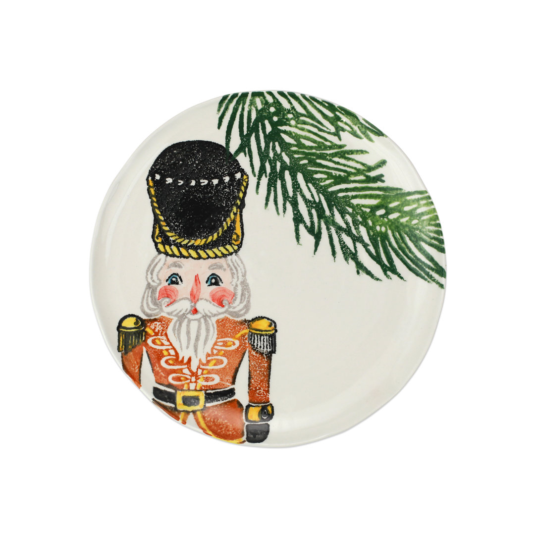 Nutcrackers 9'' Handmade Salad/Dessert Plate VIETRI