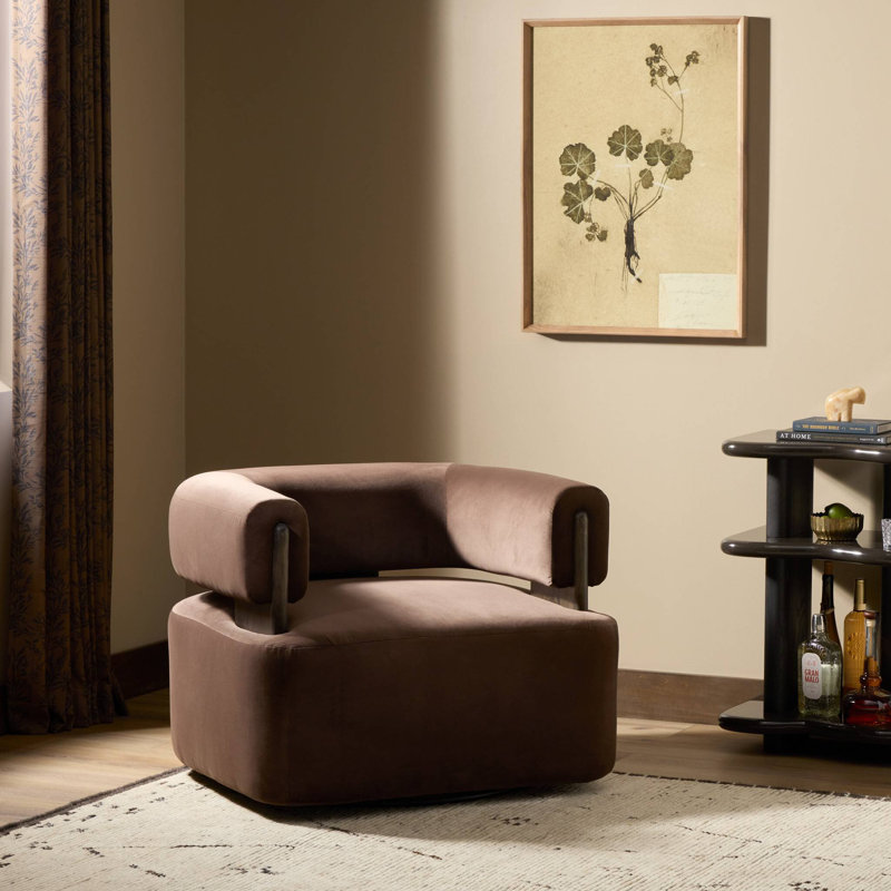 Ward Swivel Chair-Surrey Cocoa, Surrey Cocoa