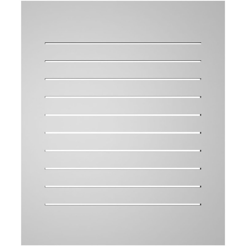 Évent à pignon fonctionnel en uréthane rectangulaire à fixation en surface, brun clair apprêté, H 36 po x l 30 po x P 1 po