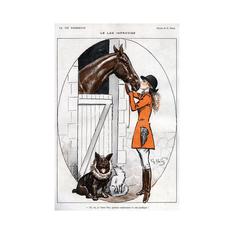 1919 La Vie Parisienne Magazine Plate by Georges Pavis - Wrapped Canvas Print, 30.48 cm H x 45.72 cm W