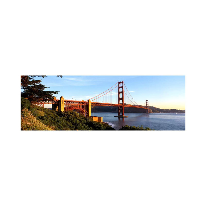USA, California, San Francisco, Golden Gate Bridge - Wrapped Canvas Panoramic Print, 30.48 cm H x 91.44 cm W x 1.91 cm D