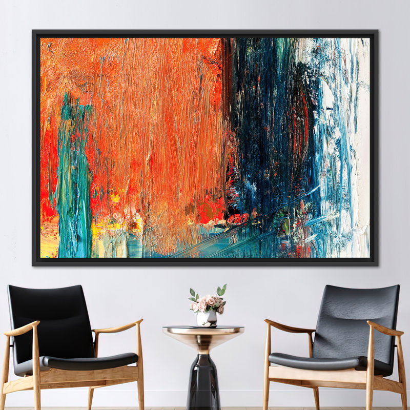 Orange, Modern Poster, Contemporary Canvas Art, Orange Art, Oil Painting Print, Abstract Orange Poster, Abstract Wall Art,