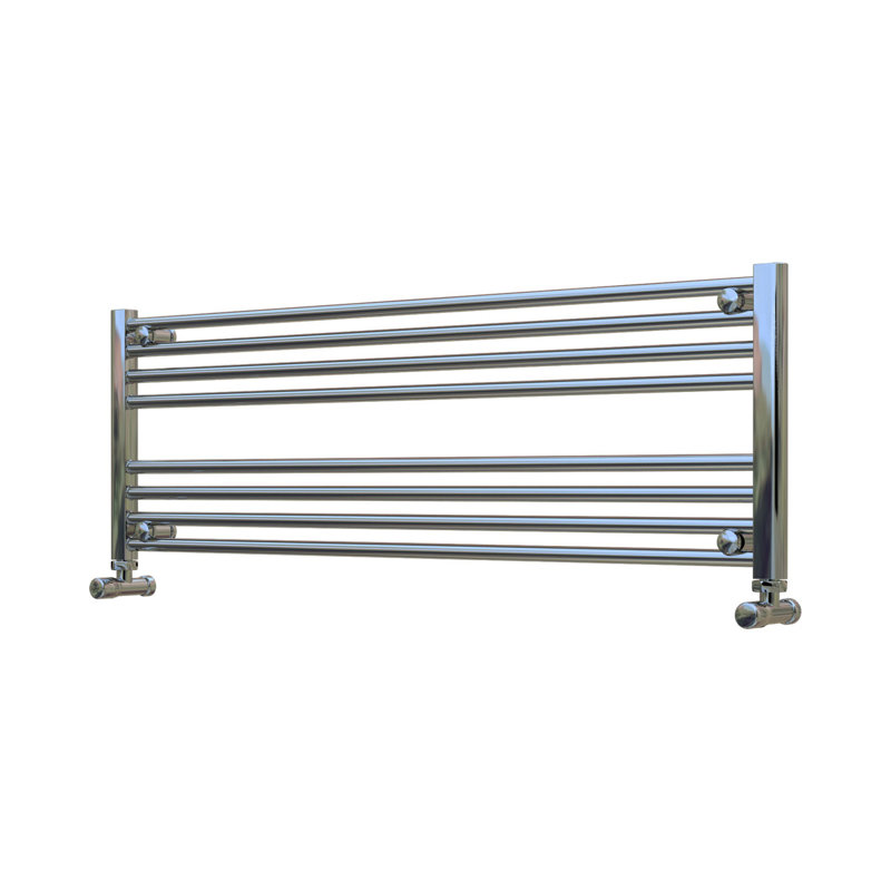 Shaunta Straight Towel Rail Heated Towel Rails, Chrome, 40cm H x 120cm W x 3cm D