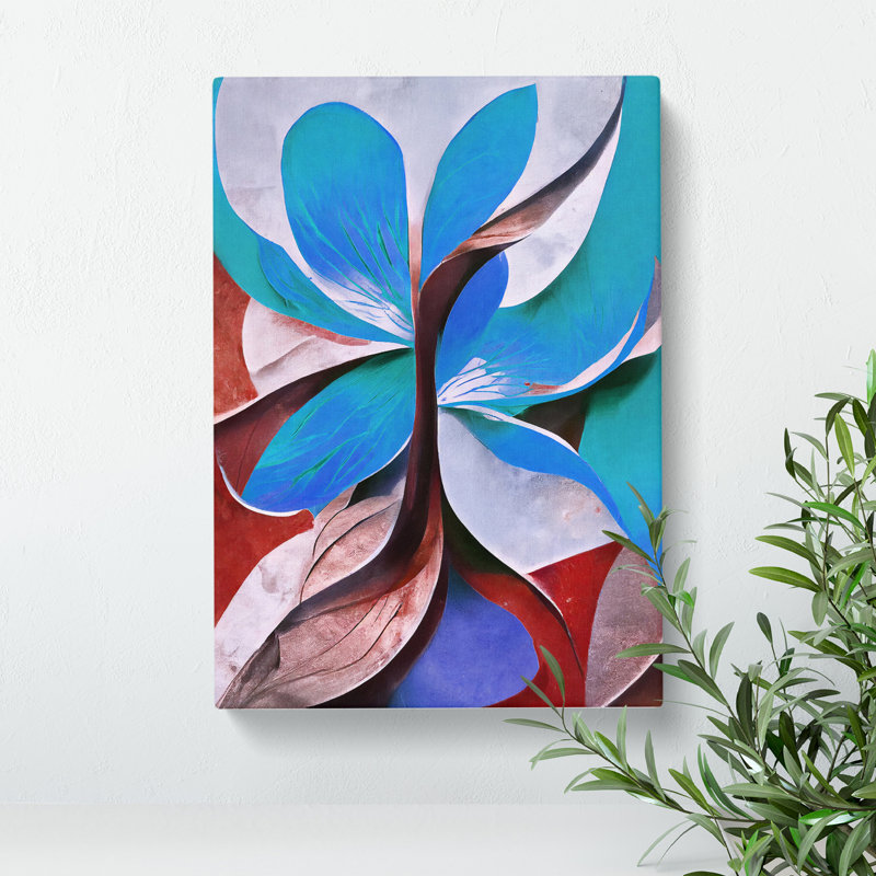 Stunning Abstract Flowers No.1 - Wrapped Canvas Print, 50cm H x 35cm W x 3cm D