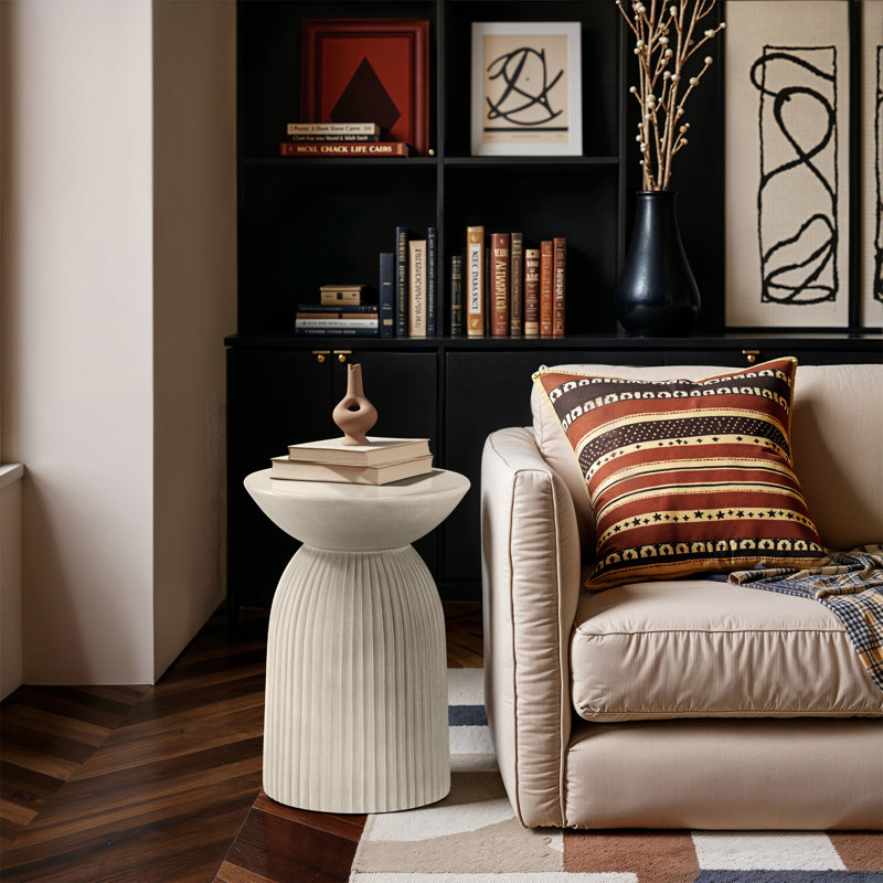 Table de bout en béton Opani, Taupe