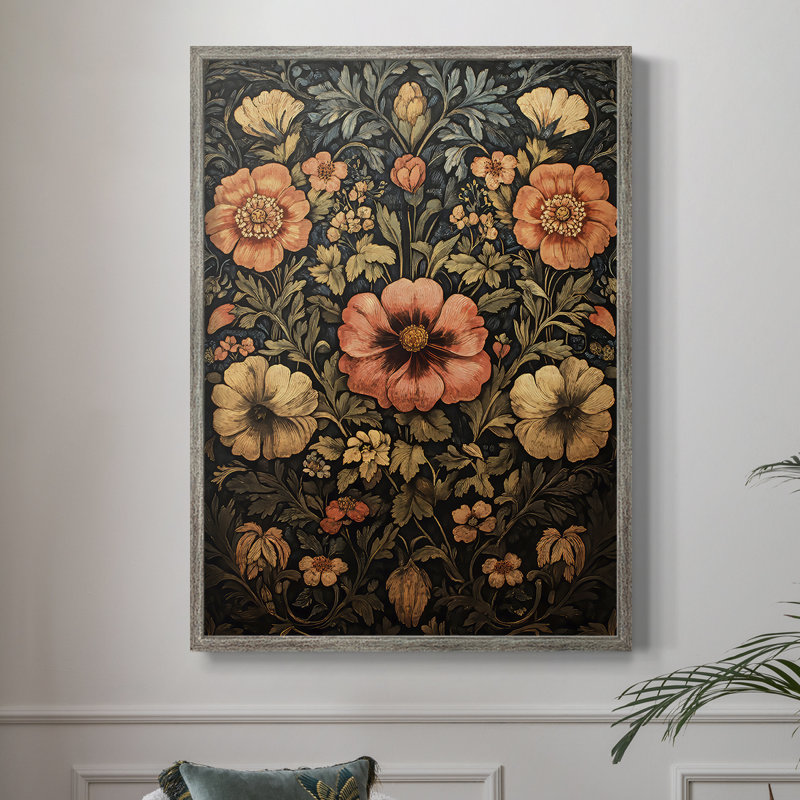 Imprimé encadré de la série II de William Morris - bois massif