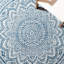 Tapis intérieur / extérieur ivoire / bleu marine Ellefson-1878933495