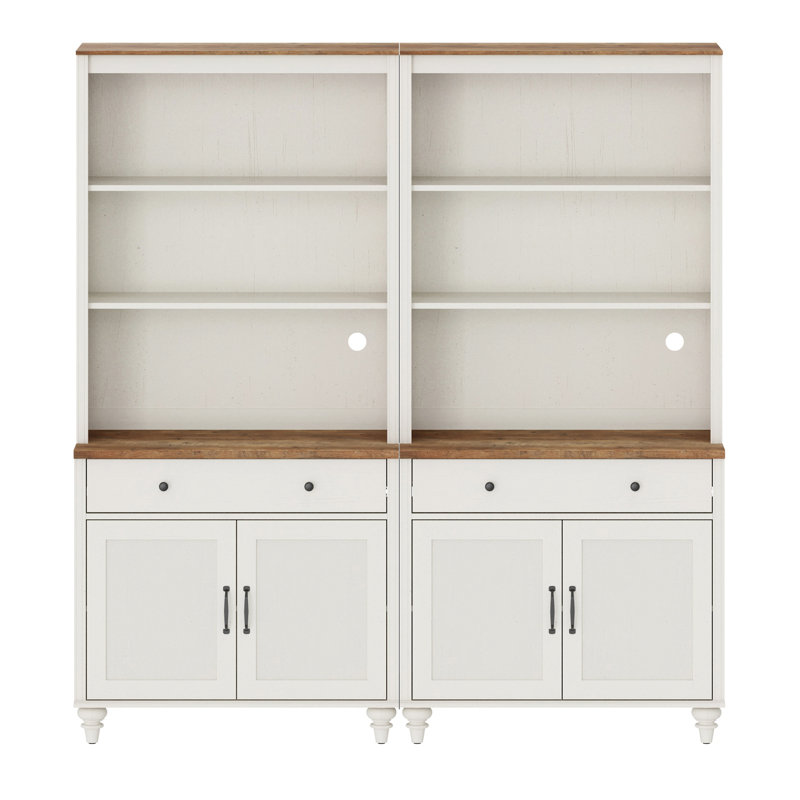 Scarlett 72.1" H x 67.7" W Bookcase, White