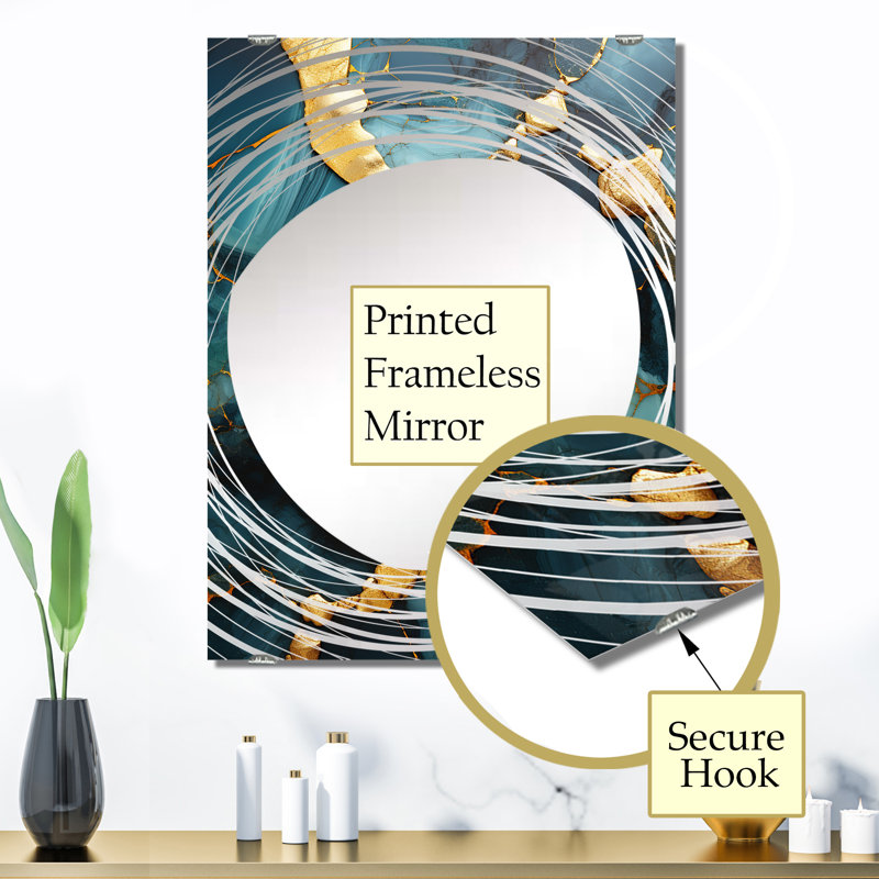 Tion - Miroir mural abstrait MIR137644, 32 po x 24 po