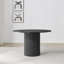 Penny Pillar Round Dining Table Set With 4 Luxury Faux Leather Dining Chairs - Scratch Resistant Top-107127901-107127902