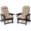 Ensemble de chaises d'extérieur en PEHD Adirondack avec coussins amovibles et porte-gobelet-565987903-565987841