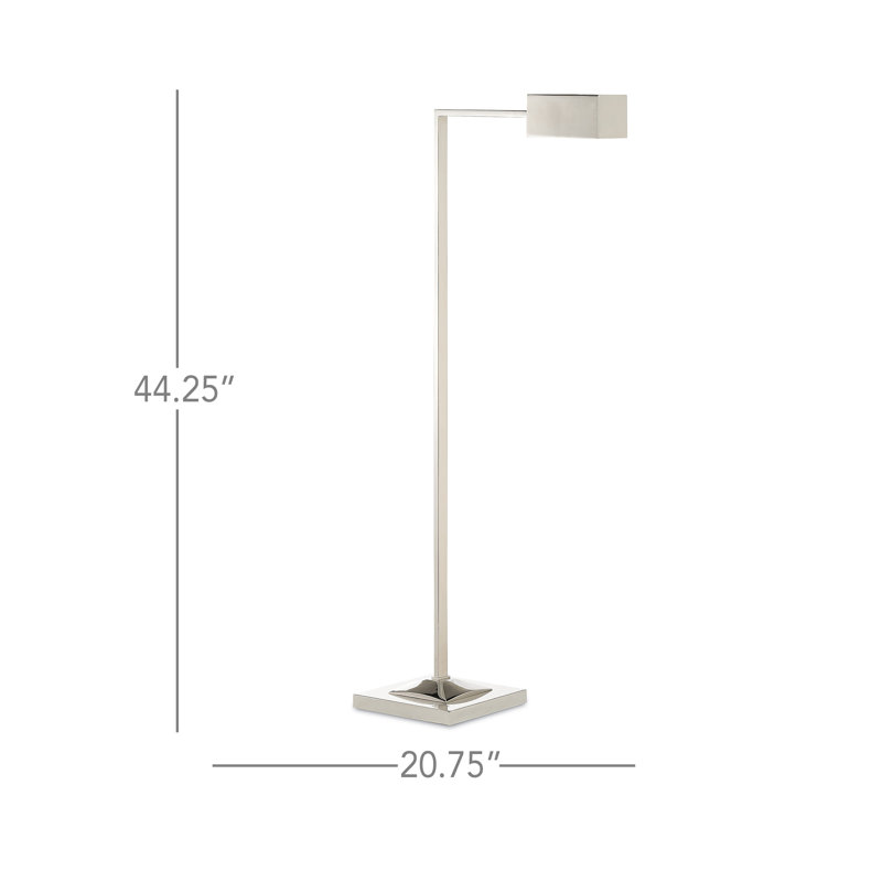 Ruxley Task Floor Lamp, Polished Nickel