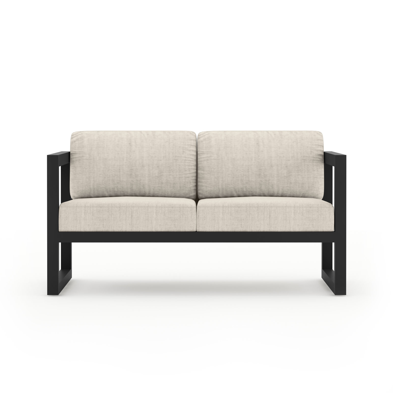 Smith 58" Sunbrella® Patio Sectional Set, Cast Silver, Black