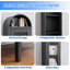 Bibliothèque en métal arquée, armoire de rangement en arche avec portes en verre et 2 tablettes pour le salon, cuisines, bureau, noir, assemblage requis, 15,35 po x l 16,26 po x 63 po