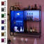 Demiterus 80cm H x 82.5cm W Iron Floating Bookcase, Wall Mounted Storage Rack, Display Cabinet