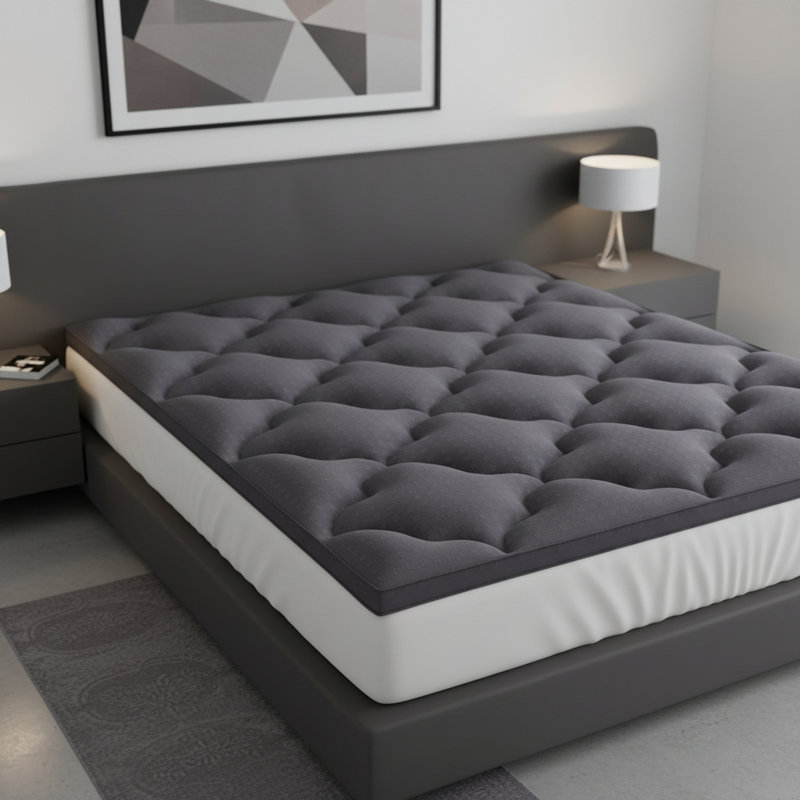 Surmatelas en coton 2 po gris foncé