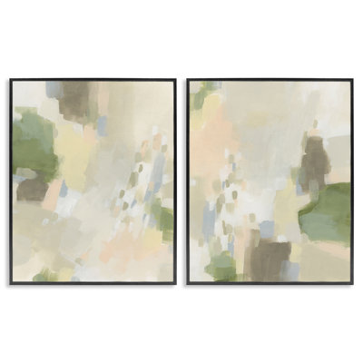  «Beige Abstract with Speckles», ensemble de 2 giclées par June Erica Vess