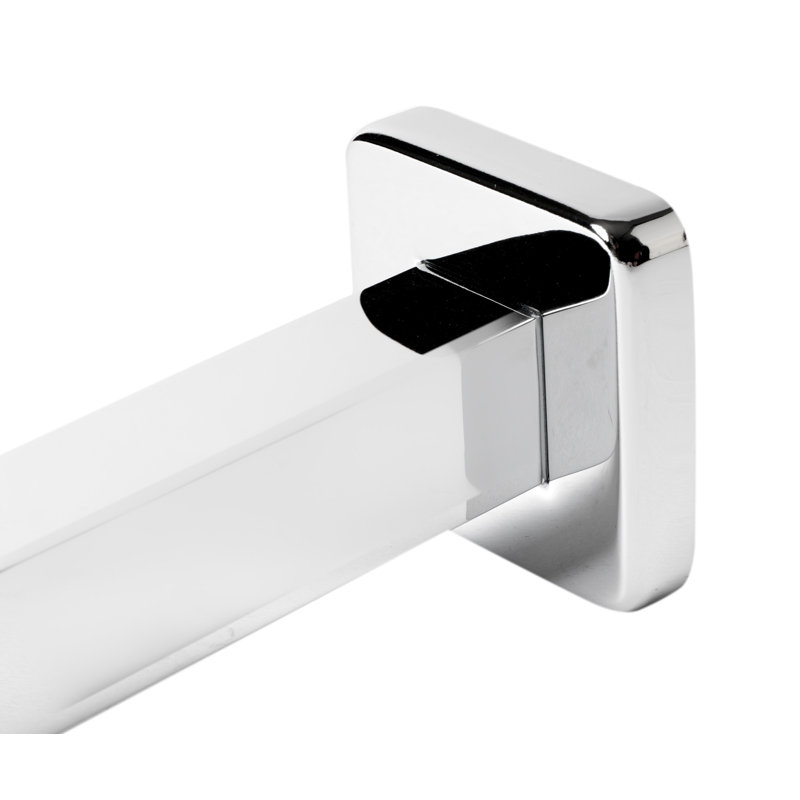 Black Matte 6" Square Ceiling Shower Arm, Polished Chrome