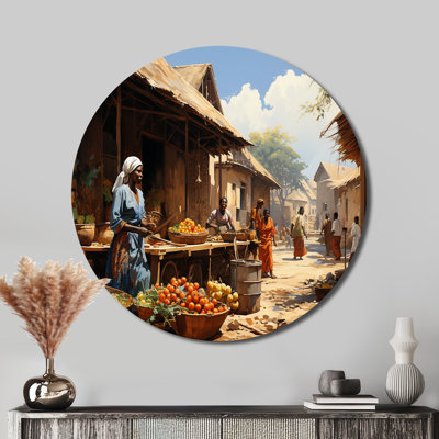 Palmyre - People Round Metal Art