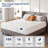 8 Inch Multilayer Hybrid Mattress - Ergonomic Design with Memory Foam and Pocket Spring, Medium Firm Feel, White-107191347