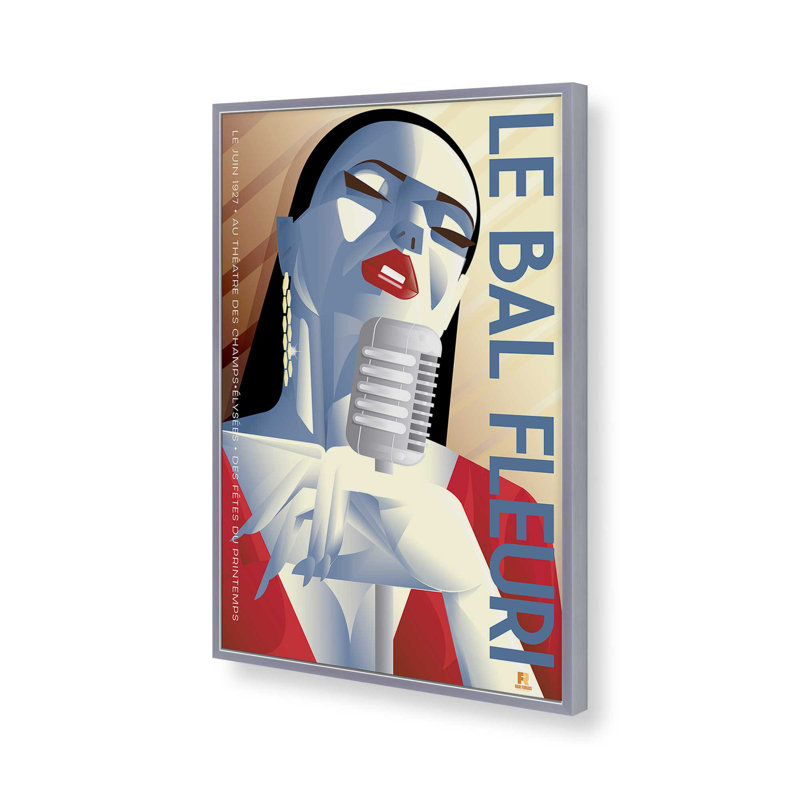 Le Bal Fleuri, reproduction d'art, Impression encadrée sans passe-partout, 15.25" H x 12.25" W, Chrome poli