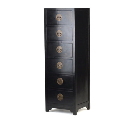 Hangzhou Solid Wood 50cm W 6 - Drawer Chest of Drawers