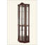 Vitrine d'angle vitrée lumineuse avec tablettes réglables-829550328