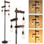 Lampe sur pied à branches à intensité variable H68 "avec 3 lumières et pied en bois