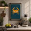 Golden Crab Geometric - Wrapped Canvas-1726254298-1726254301